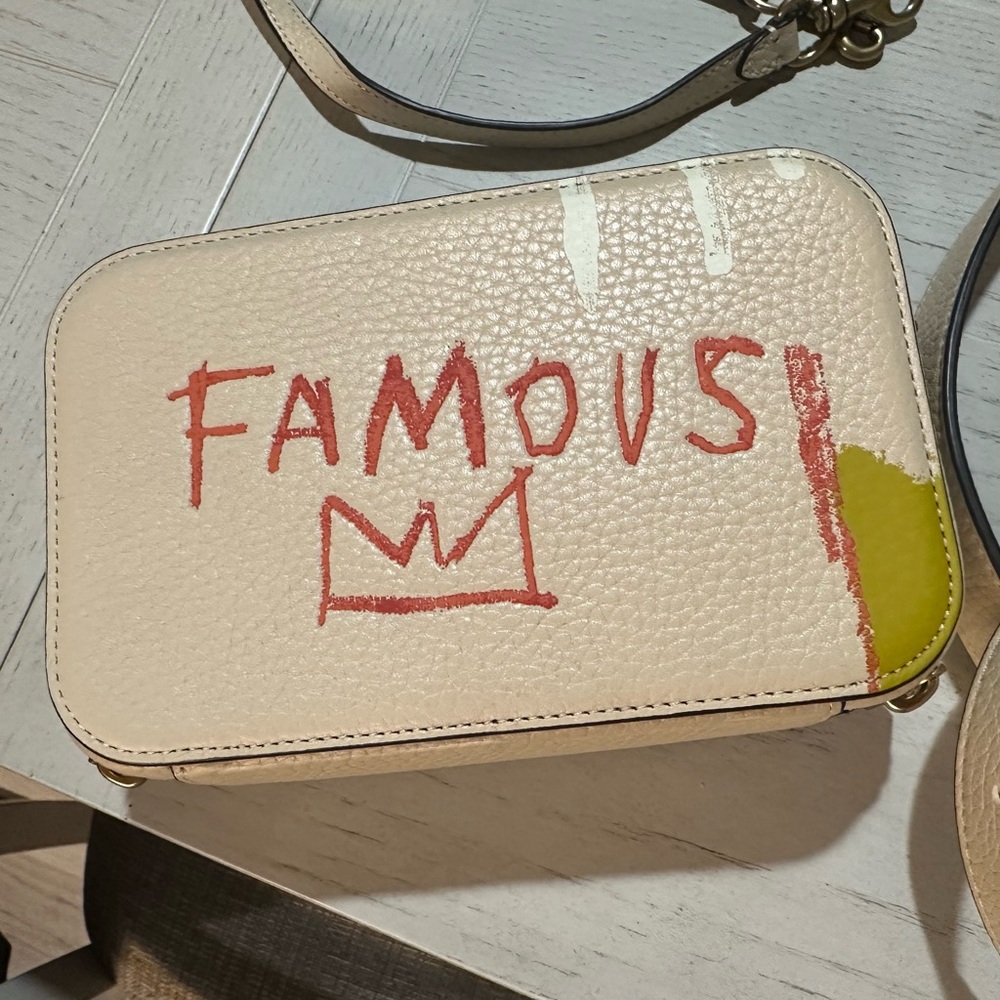 Famous Cream Leather Crossbody Bag